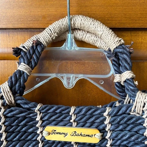 Tommy Bahama Brown and Beige Rope Tote - Picture 3 of 7